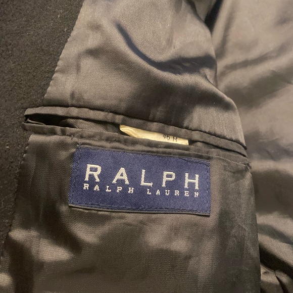 Ralph Lauren Black Wool/Cashmere Three Button Overcoat - Picture 5 of 9